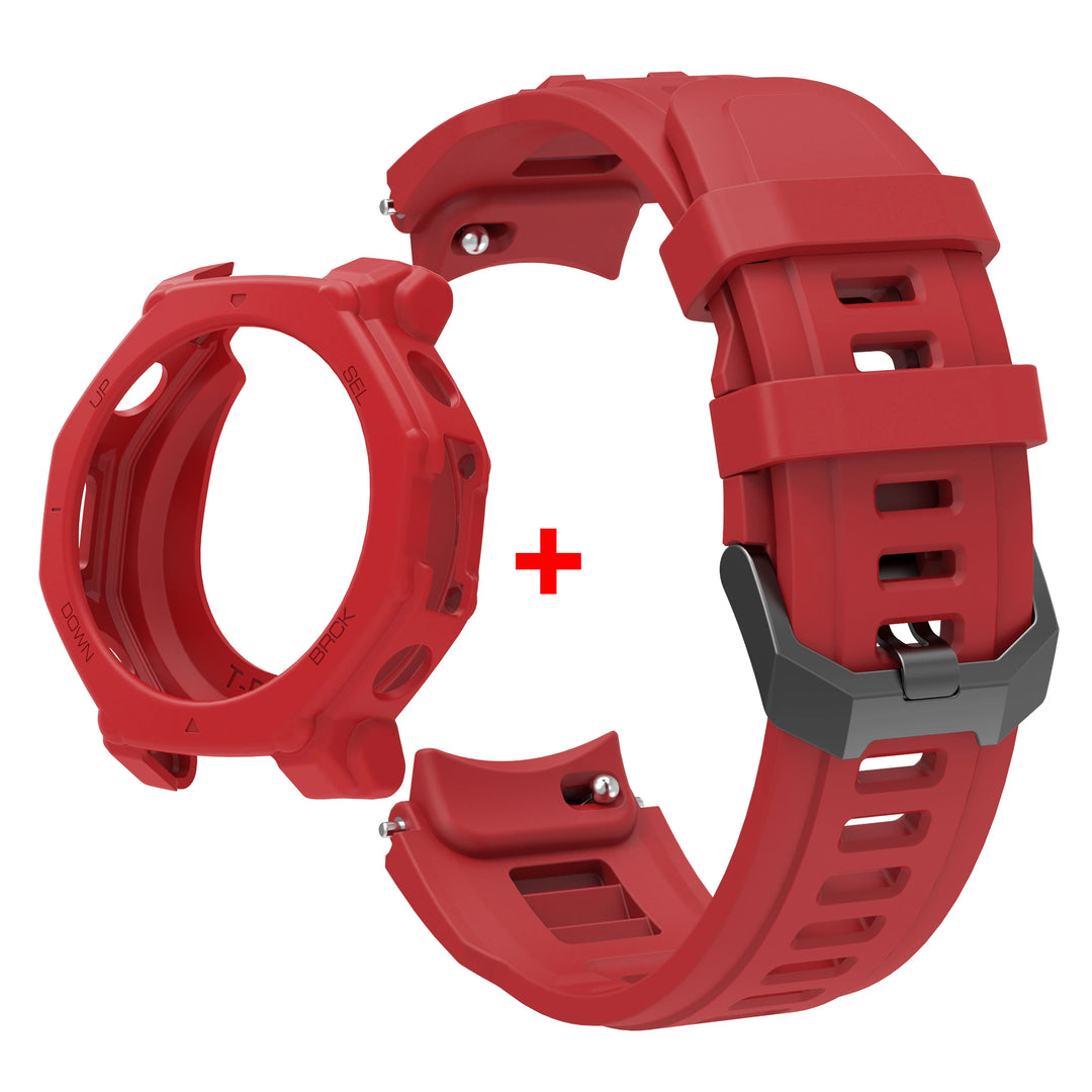 Silicone Strap & Protective Case for Amazfit T-Rex 3 Pro – 48mm Replacement Band
