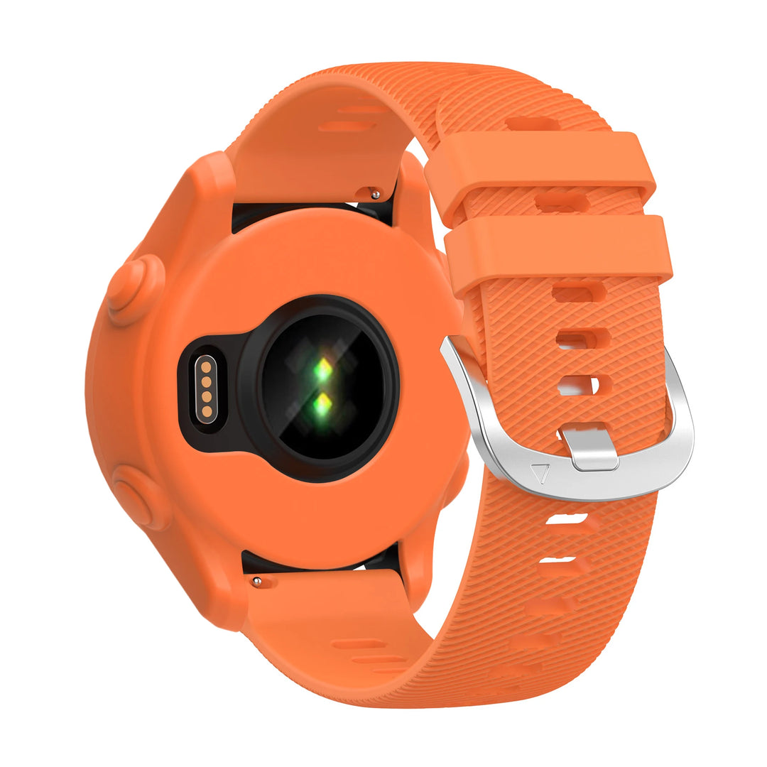 Silicone Strap with Protective Case for Garmin Forerunner 255/265