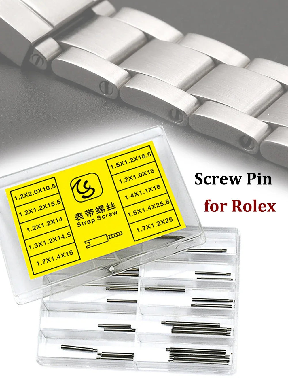 50pcs Stainless Steel Screw Pins – Rolex Watch Band Repair Tools