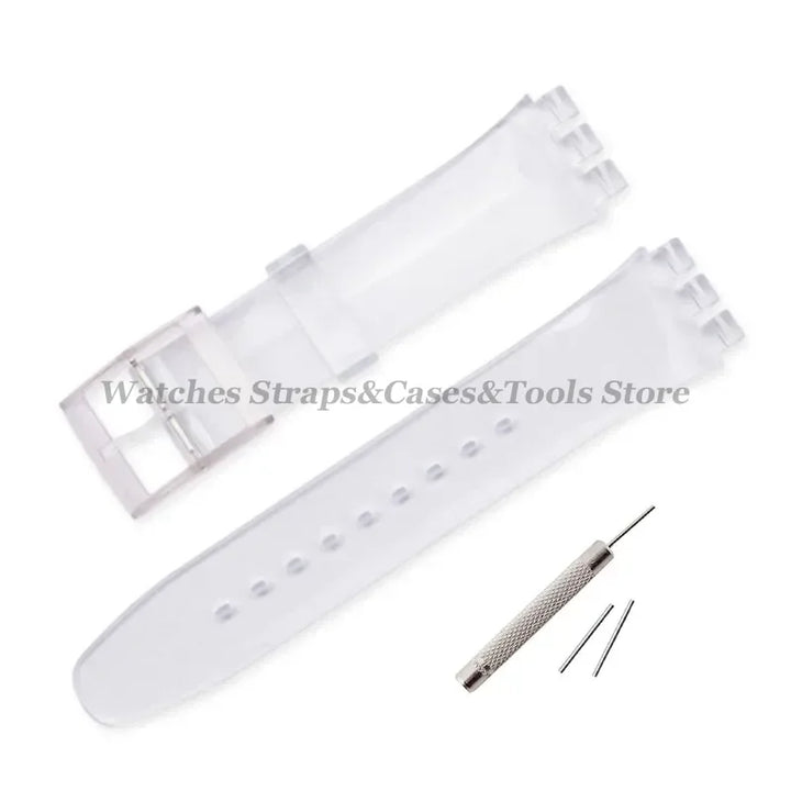 Soft Silicone Rubber Watch Band 16–20mm for Swatch (Sports Replacement)