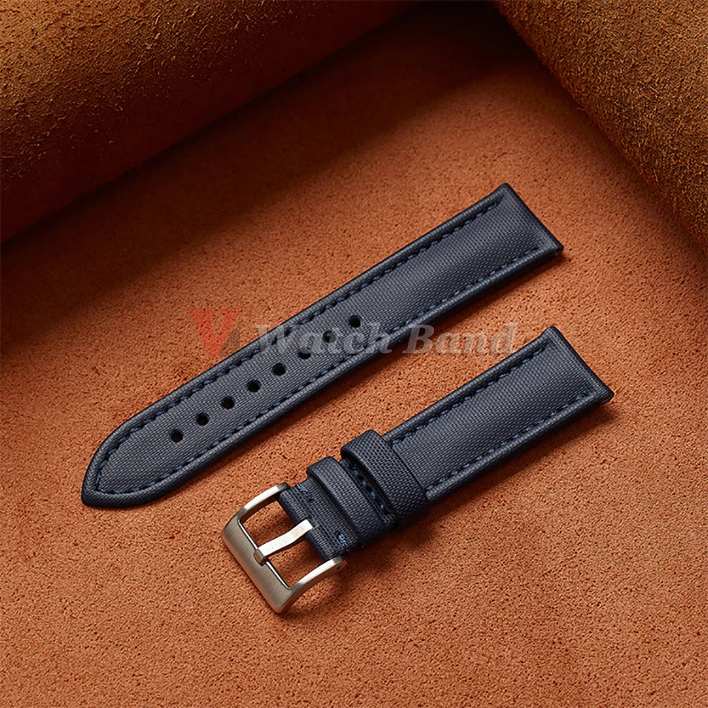 Genuine Sailcloth Watch Band Premium Sailcloth Strap 18mm 19mm 21mm Waterproof Nylon Quick Release Bracelet 20mm 22mm Wristbelt