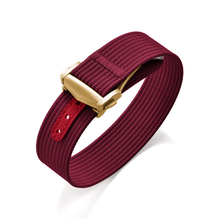Ribbed Nylon & FKM Rubber Watch Strap – 18–22mm Folding Buckle for Omega, Tudor & Seiko