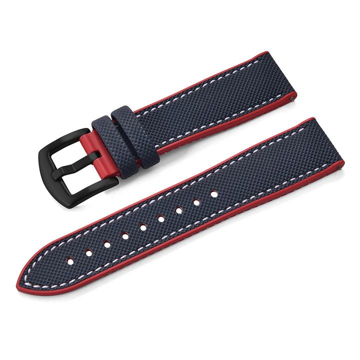 For Longine Seiko Water Ghost Hamilton Series Nylon FKM Rubber Bottom Watch Strap 18-20-22-24mm Strap Soft Waterproof Wrist Band
