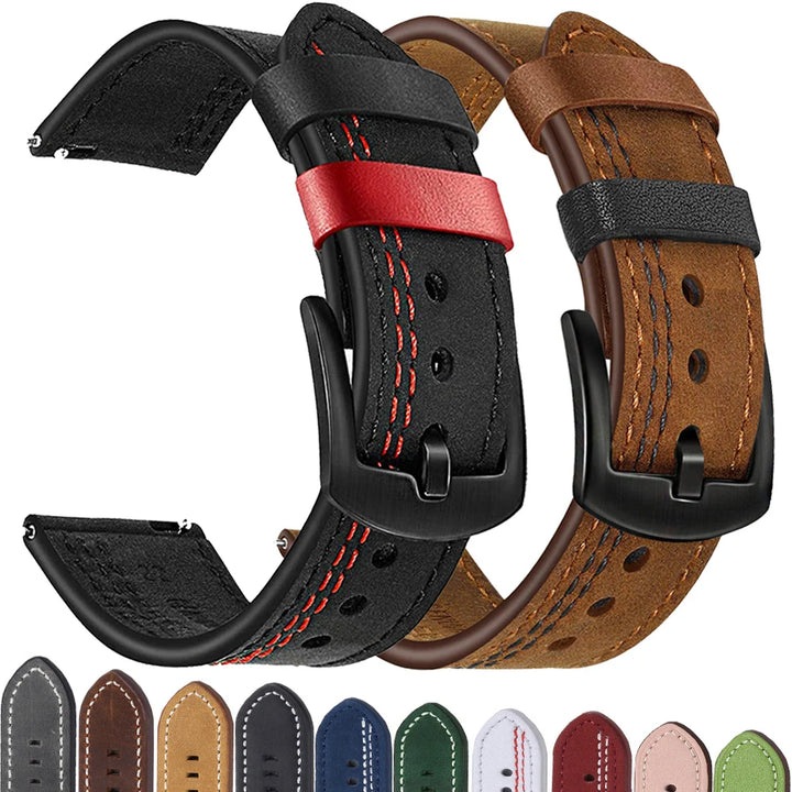 Vintage Genuine Leather Watch Strap 20/22mm