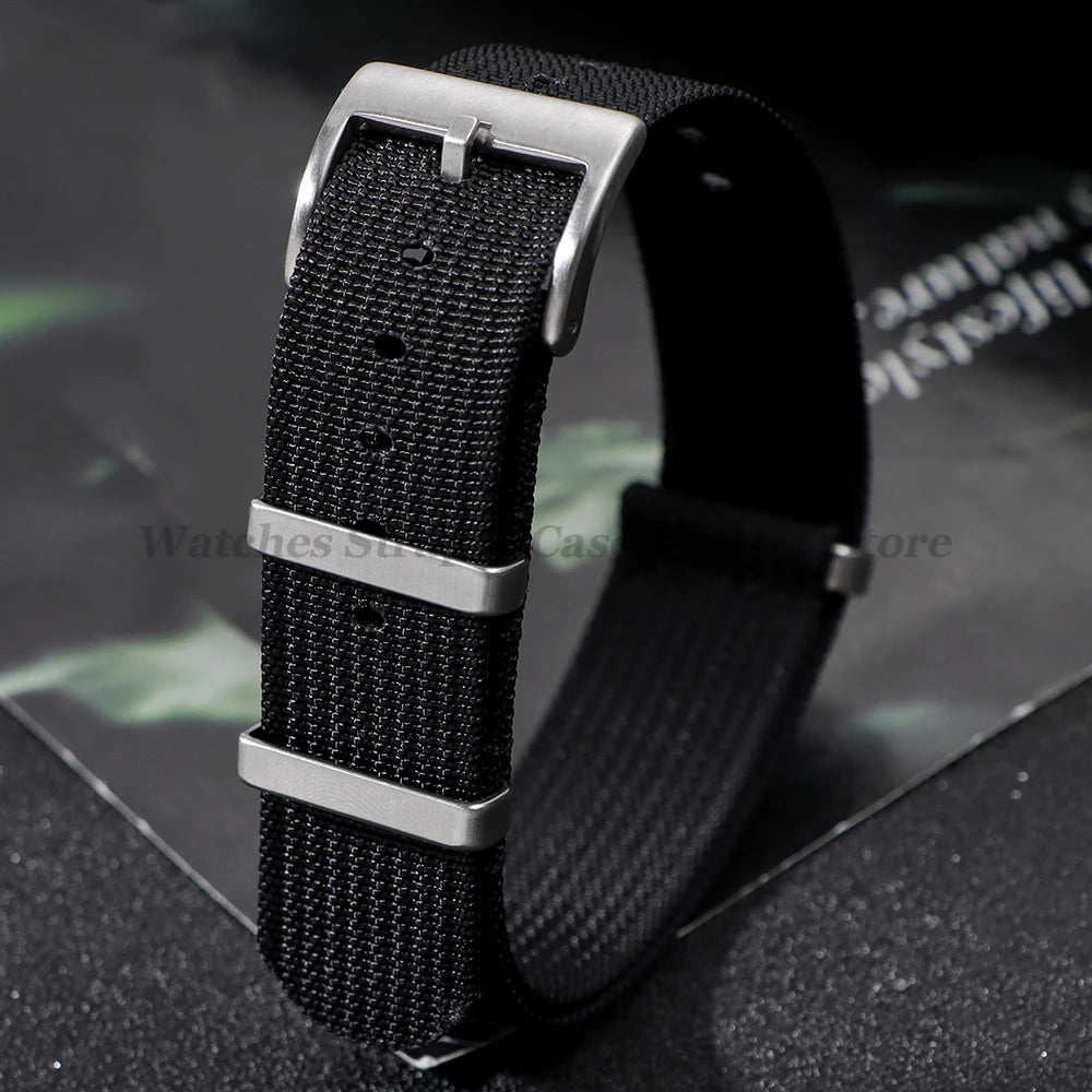 Nylon Ribbed Watch Band 18mm 20mm 22mm for Xiaomi Redmi Watch 3 Lite/Active for Smartwatch Universal Wristband Watch Accessories