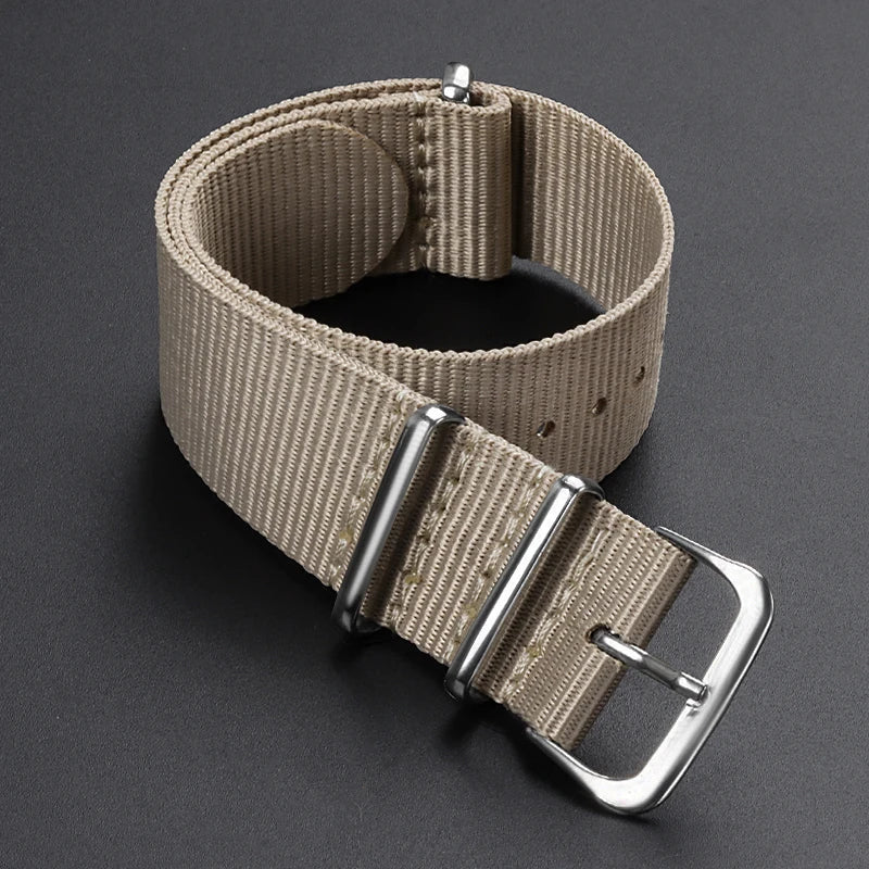 Nylon Army Sport Strap (18–22mm) – Black & Green