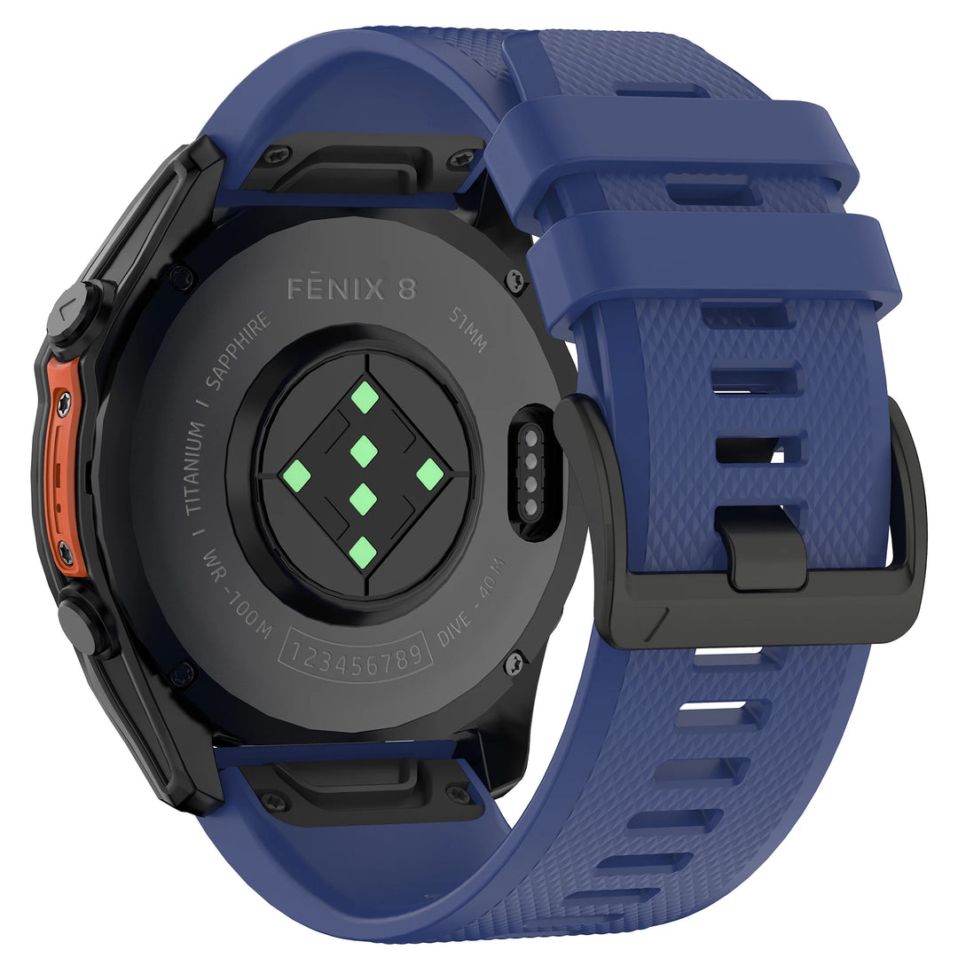 QuickFit Silicone Watch Strap 22/26mm for Garmin Fenix 5–8 & Epix Pro