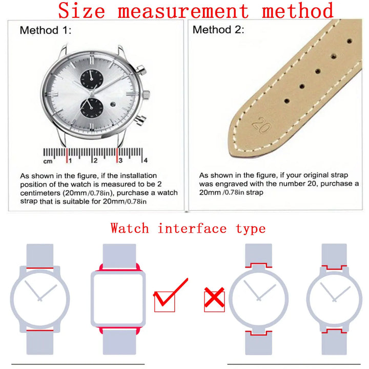 Brown PU Leather Watch Strap 20/22mm (Unisex)