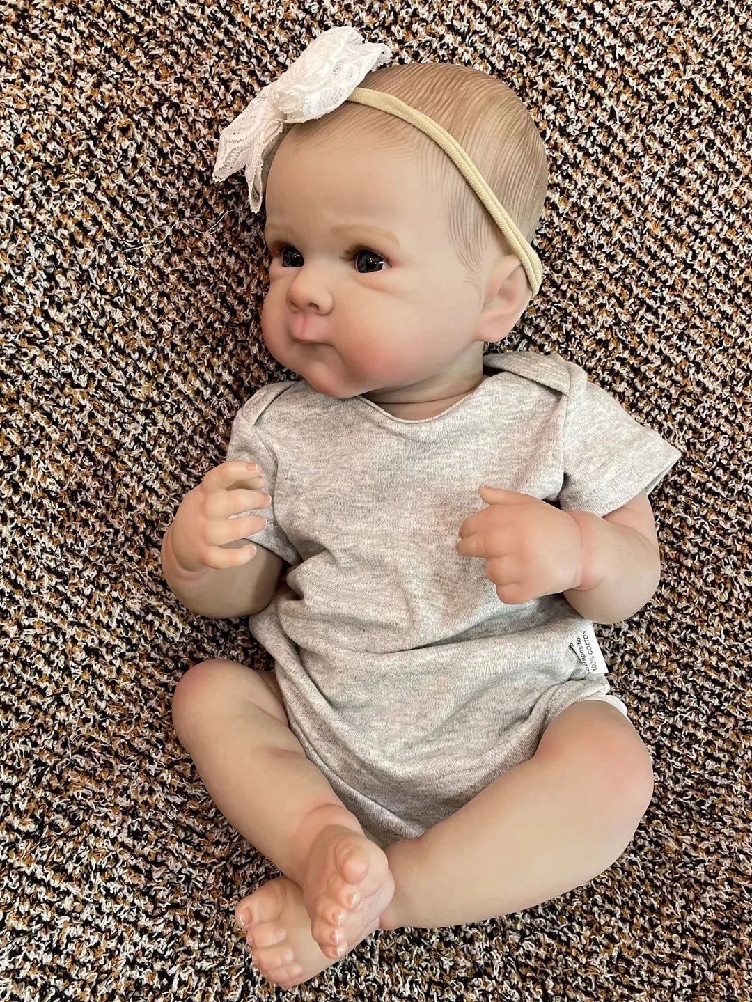 18″ Bettie Reborn Baby Girl – Lifelike Painted Hair Doll