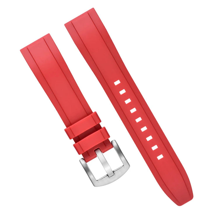 Silicone Sport Watch Strap – 20–24mm Quick-Release (Black/Green)