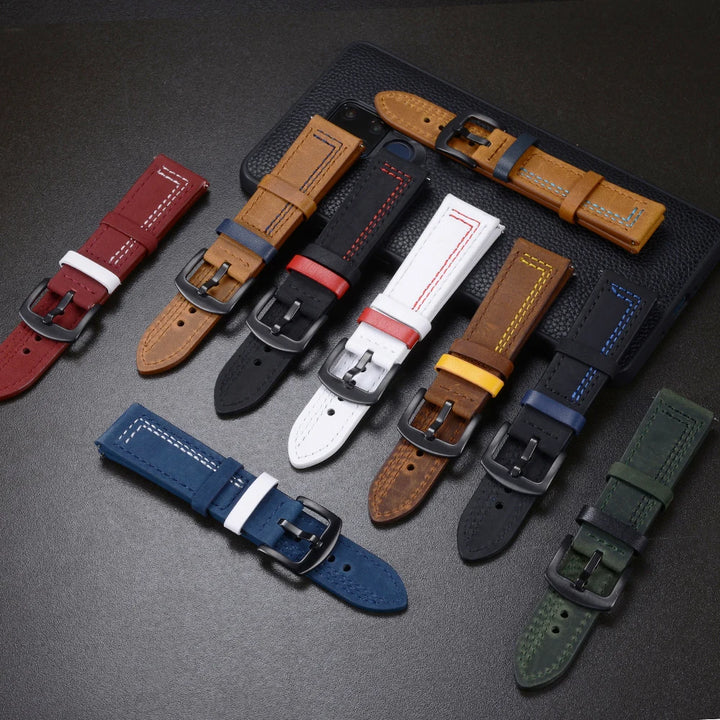 Vintage Genuine Leather Watch Strap 20/22mm