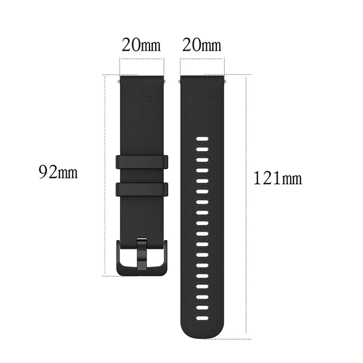 20mm Silicone Strap for Garmin Venu SQ/Venu 2 Plus & Amazfit Bip S/U