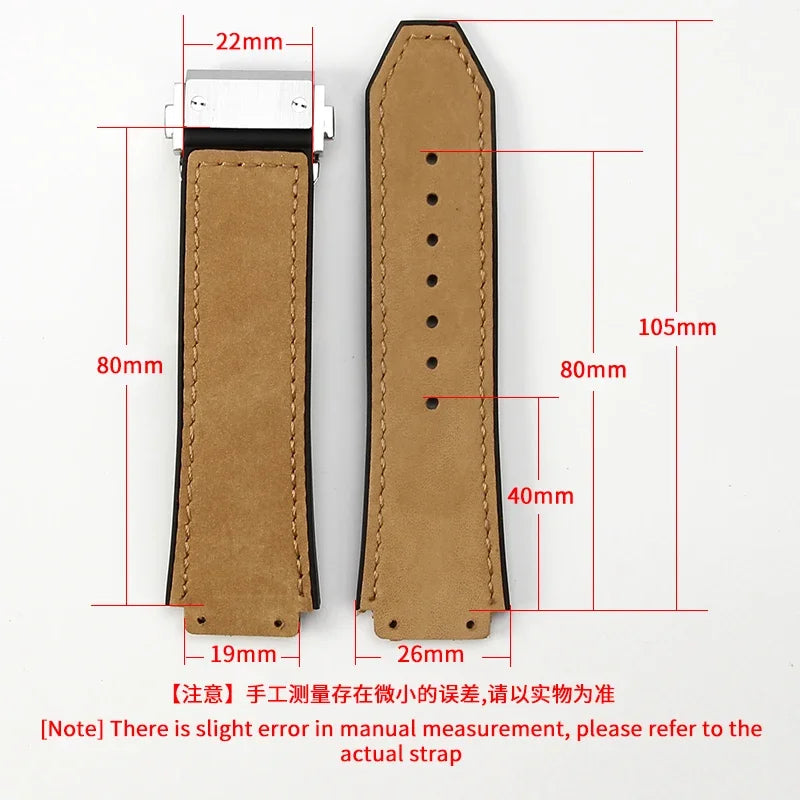 Hublot Big Bang Yuki Leather Watch Strap – Waterproof Suede, Durable