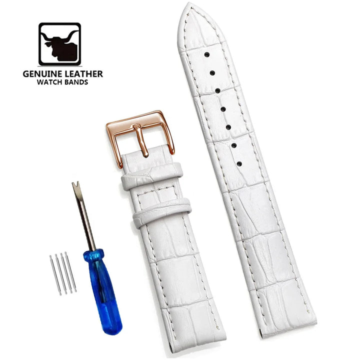Premium Genuine Leather Watch Band 12–24mm (With Tool)