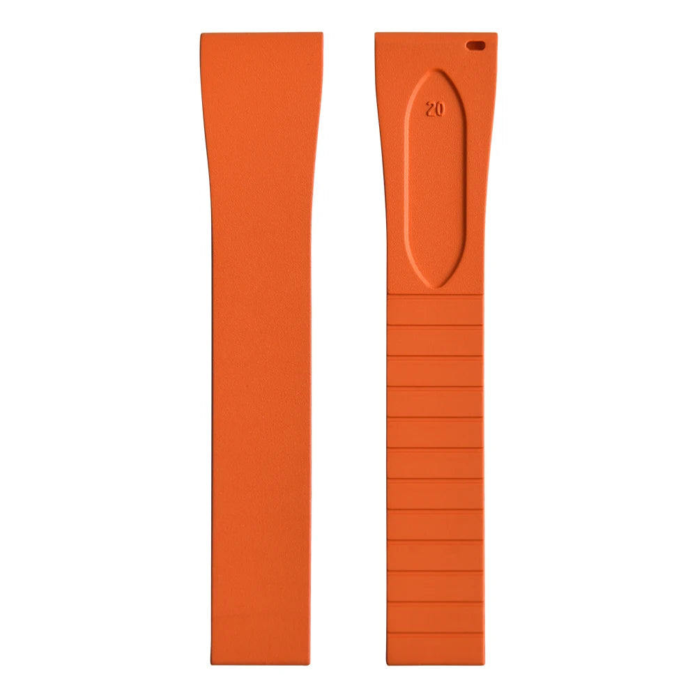 CTS FKM Rubber Watch Strap 16mm 18mm 19mm 20mm 21mm 22mm Quick Release Butterfly Buckle Watch Band CTS Strap For Cut To Size