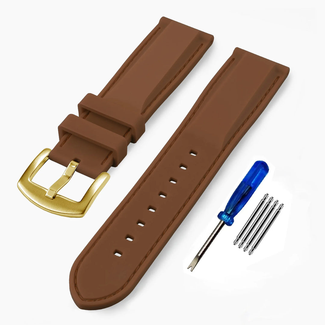 Silicone Rubber Watch Band 20–22mm (Soft & Comfortable Replacement)