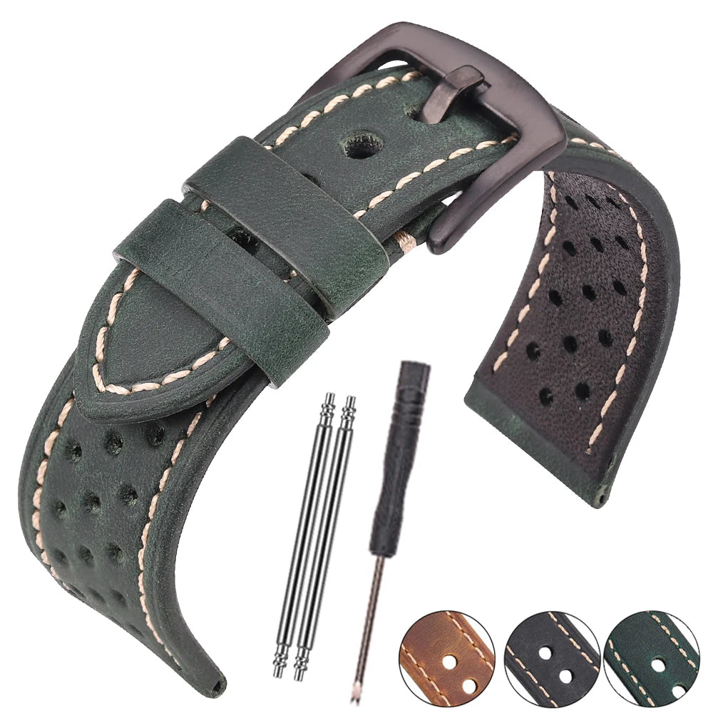Cowhide Leather Watch Strap 20-22mm for Samsung Galaxy Watch