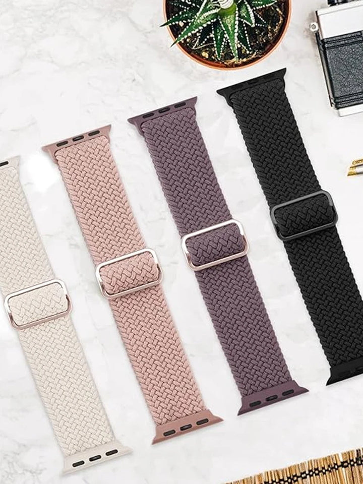 Strap for Apple Watch band 44mm 45mm 49mm 42mm 40 41 46mm Elastic Braided Solo bracelet correa Series 9 10 11 8 7 6 5 SE Ultra 3