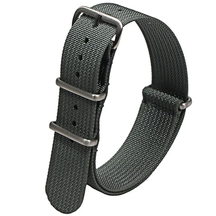 Ribbed Nylon Military Watch Strap (20-22mm)