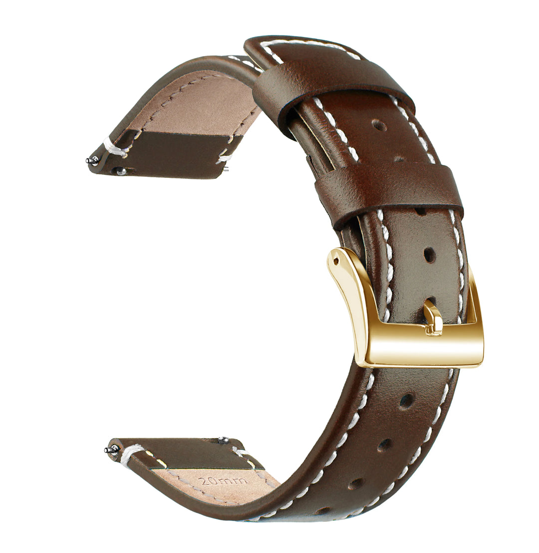 Top Grain Genuine Leather Quick Release Watch Band 20–22mm for Samsung Galaxy Watch