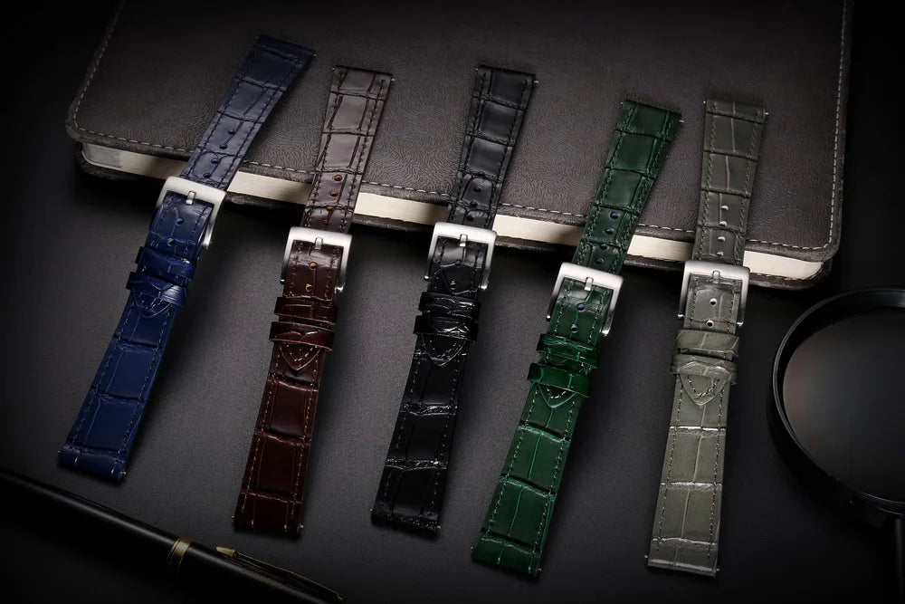 HEMSUT High Quality Genuine Leather Watch Band Quick Release Handmade Cowhide Wrist Straps For Men 18MM 20MM 21MM 22MM