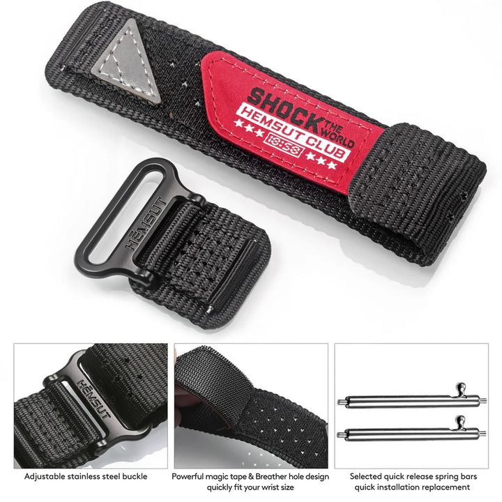 HEMSUT Quick-Release Nylon Strap for Suunto (20-24mm)