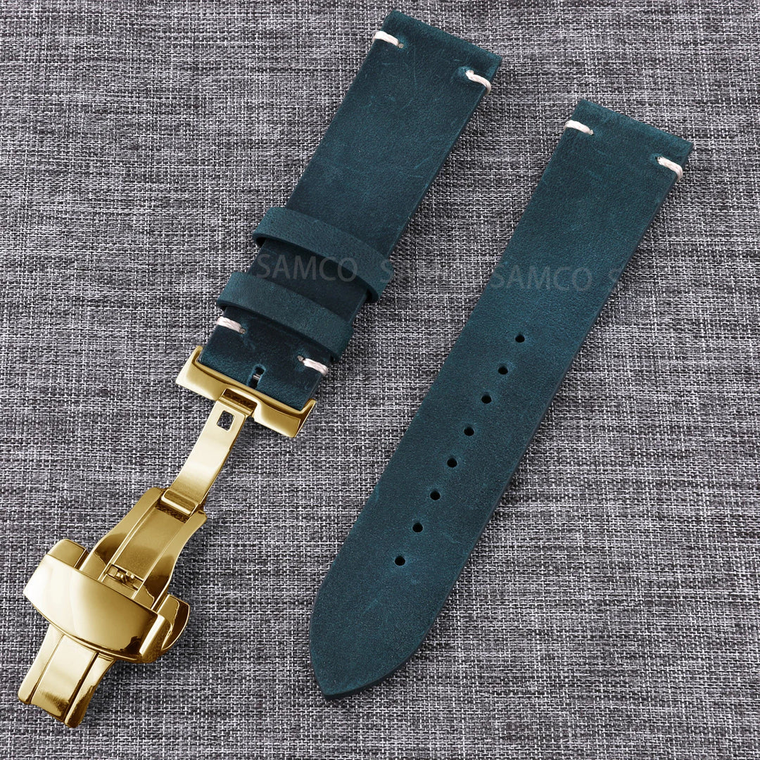 Vintage Top-Grain Leather Watch Strap (18–24mm)