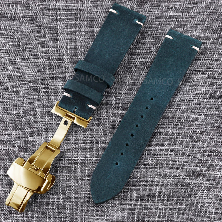 Vintage Top-Grain Leather Watch Strap (18–24mm)