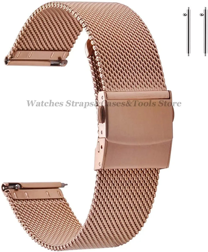 Stainless Steel Milanese Mesh Watch Strap – 12–24mm
