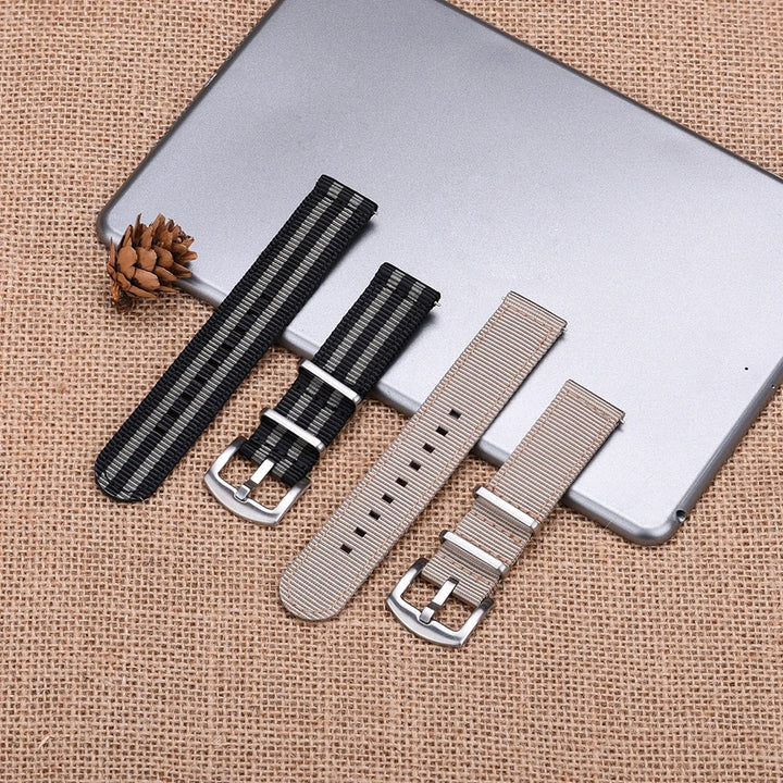 NATOBELT Nylon Sailcloth Strap 18mm 20mm 22mm Spring Military Quick Release Watchband For Watch Accessories Replacement Bracelet