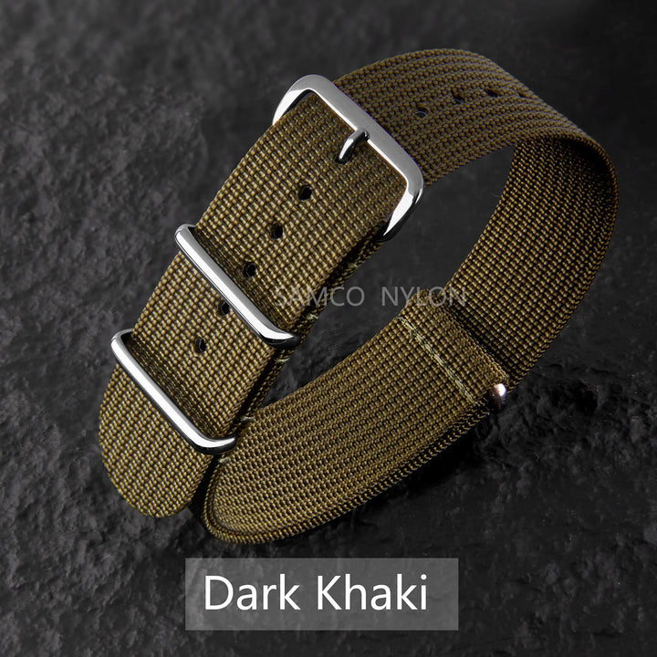 Ribbed Nylon Military Band 18–22mm