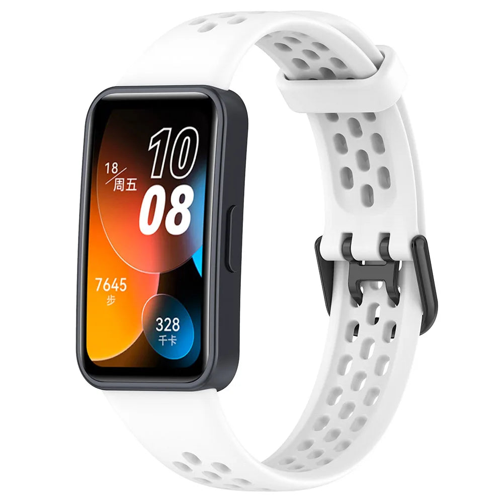 Breathable Silicone Watch Strap for Huawei Band 8/9/10