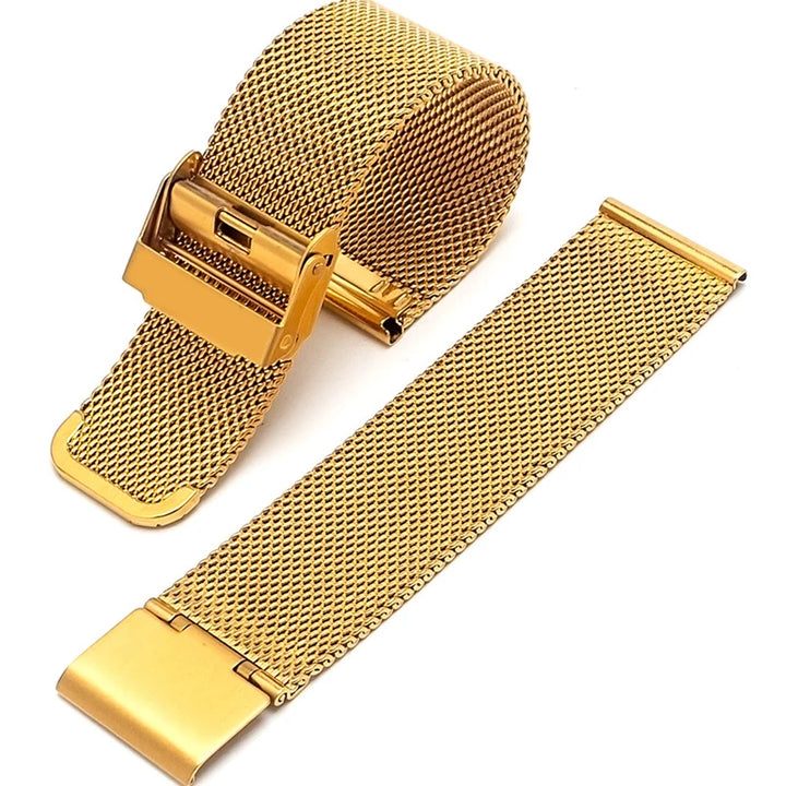 8/10/12/13/14/15/16/17/18/19/20/21/22/24mm Straps for Seiko 0.6mm Mesh Milanese Watch Band for DW Stainless Steel Wrist Bracelet