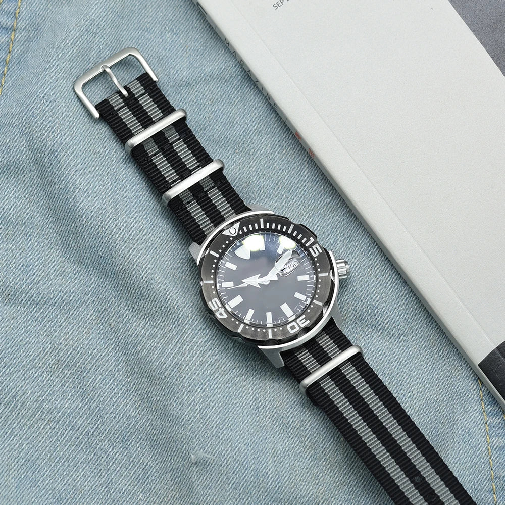 NATOBELT High Quality Nylon Sailcloth Strap 20mm 22mm Watchbands Military Army Watch Strap Replace Accessories