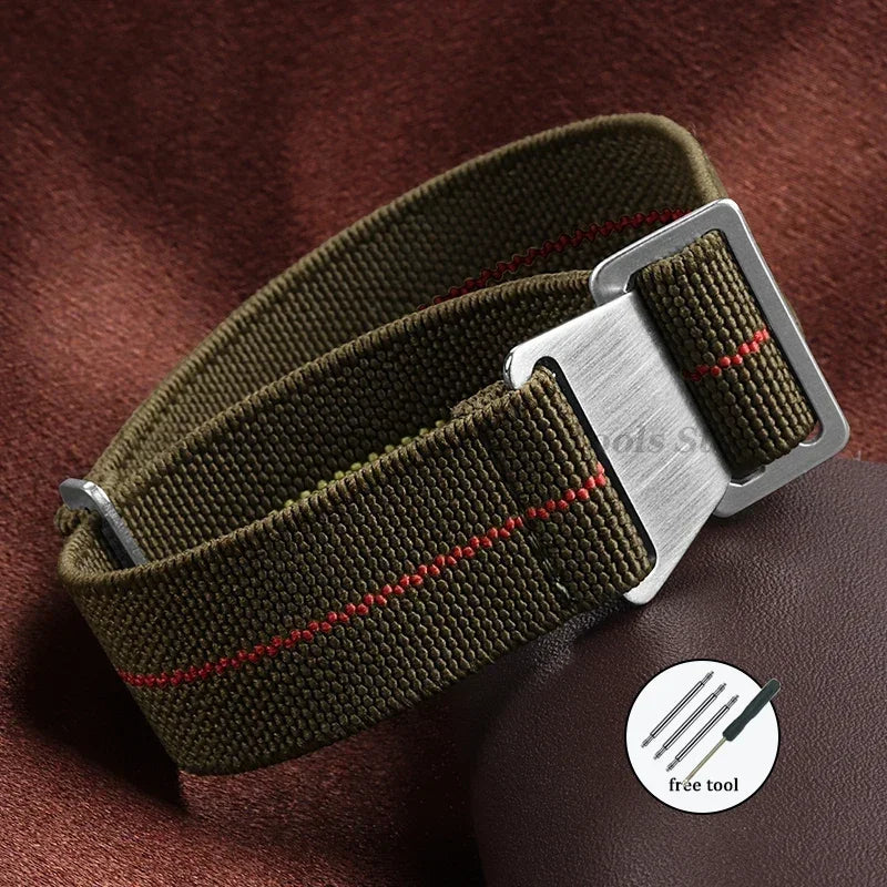Elastic Nylon Watch Strap 18/20/22mm (Sport Band)