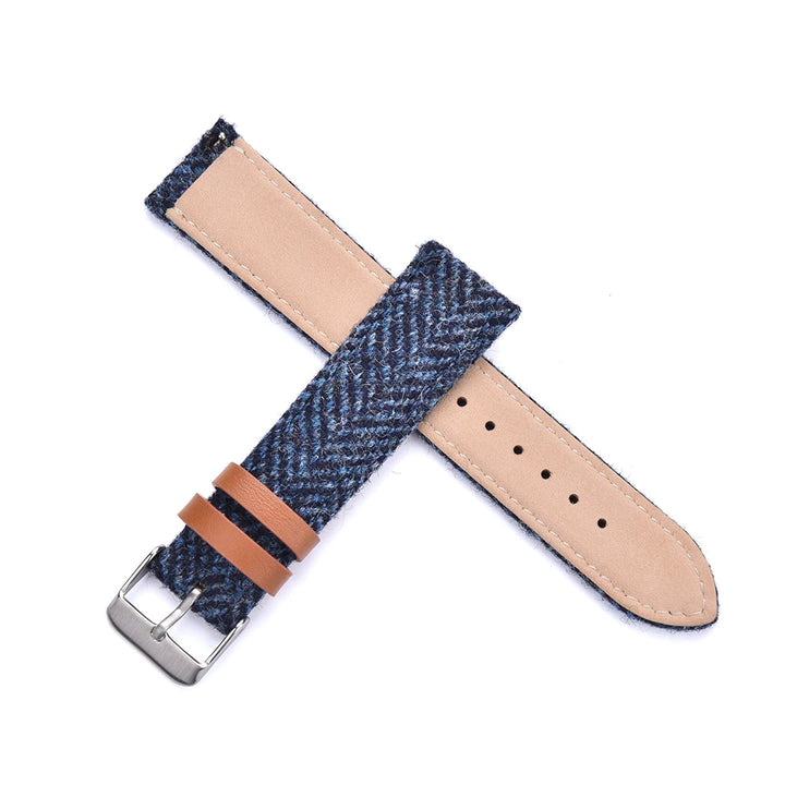 Wool Weave Vintage Leather Quick Release Watch Strap – 18/20/22mm