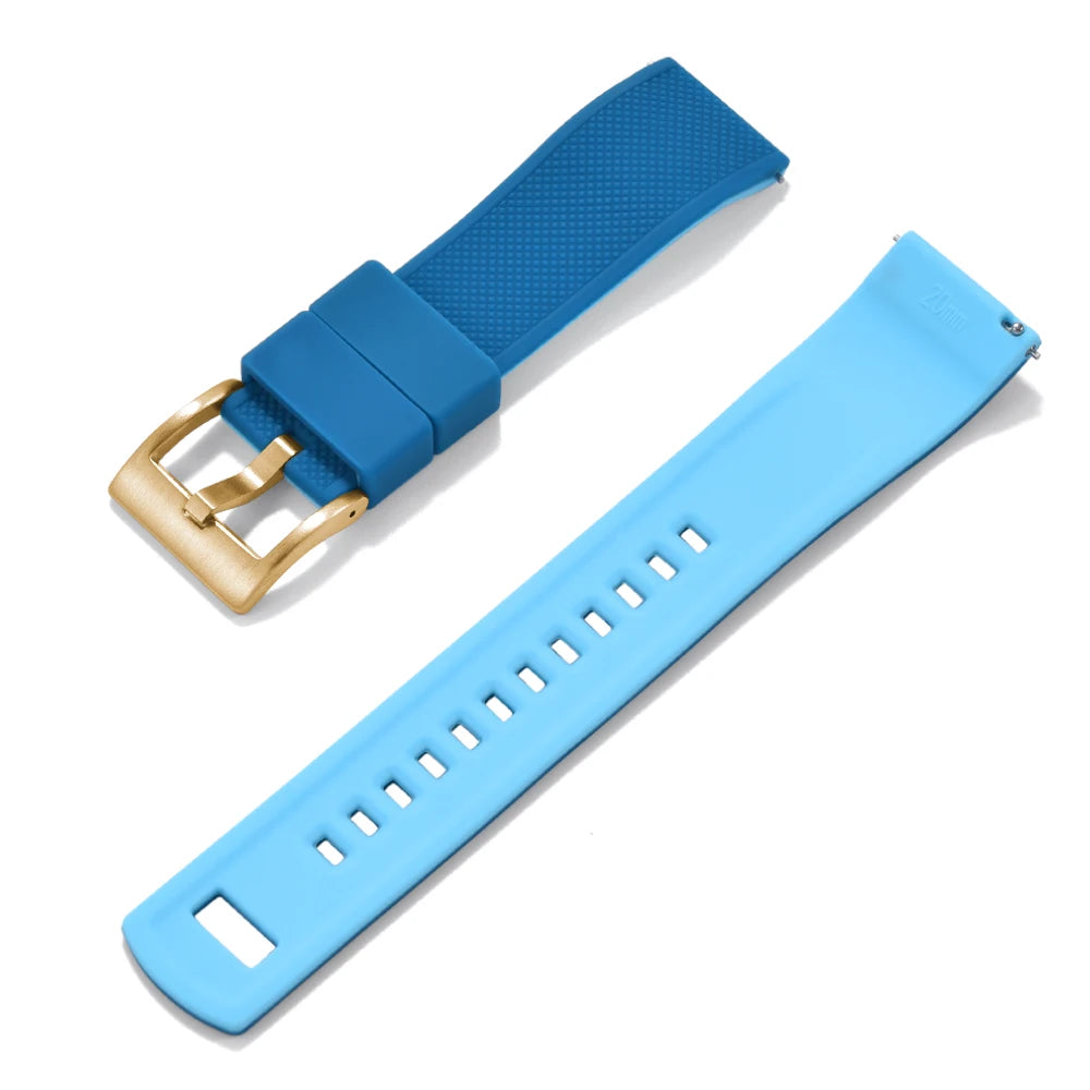 JUELONG Premium Silicone Watch Band 20mm Quick Release Rubber Strap Waterproof Men Women Replacement Watchband