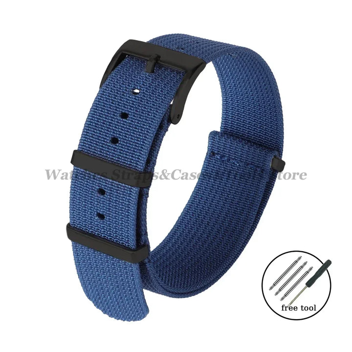 Ribbed Nylon Watch Strap 20/22mm (Military Style)