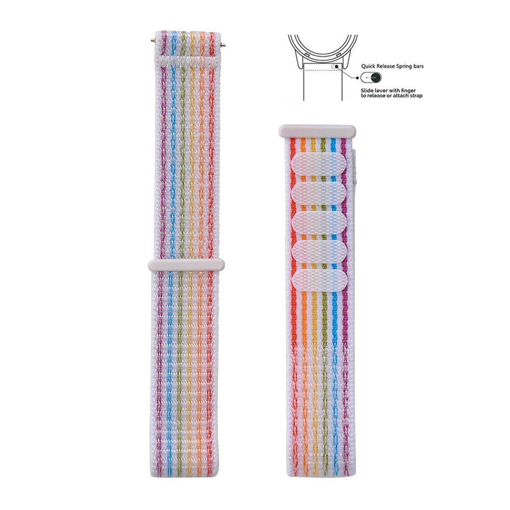 NATOBELT Hook Loop Adjustable For Comfort Delugs Nylon Sailcloth Strap Elastic Watch Strap 20mm 22mm Quick Release Watchbands