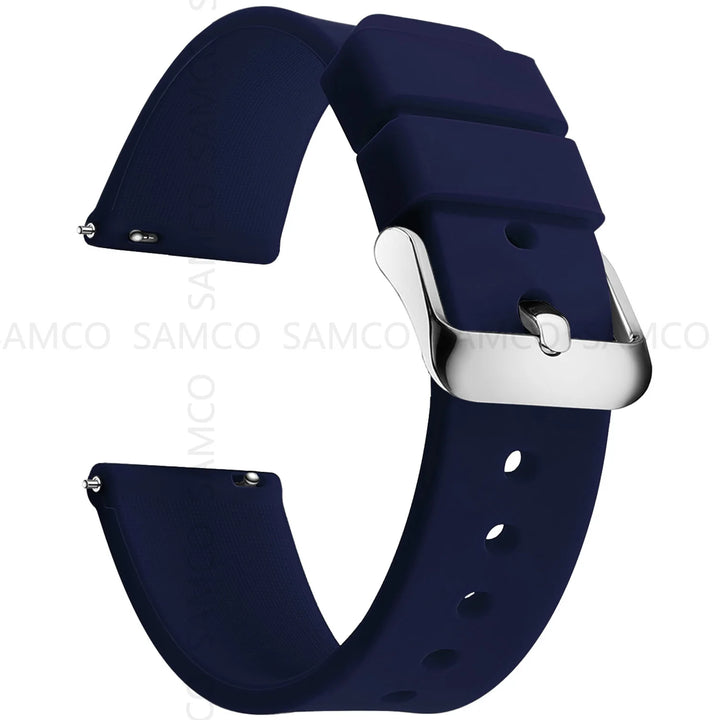Fashion Silicone Watch Straps – Multiple Colors (14–24mm)