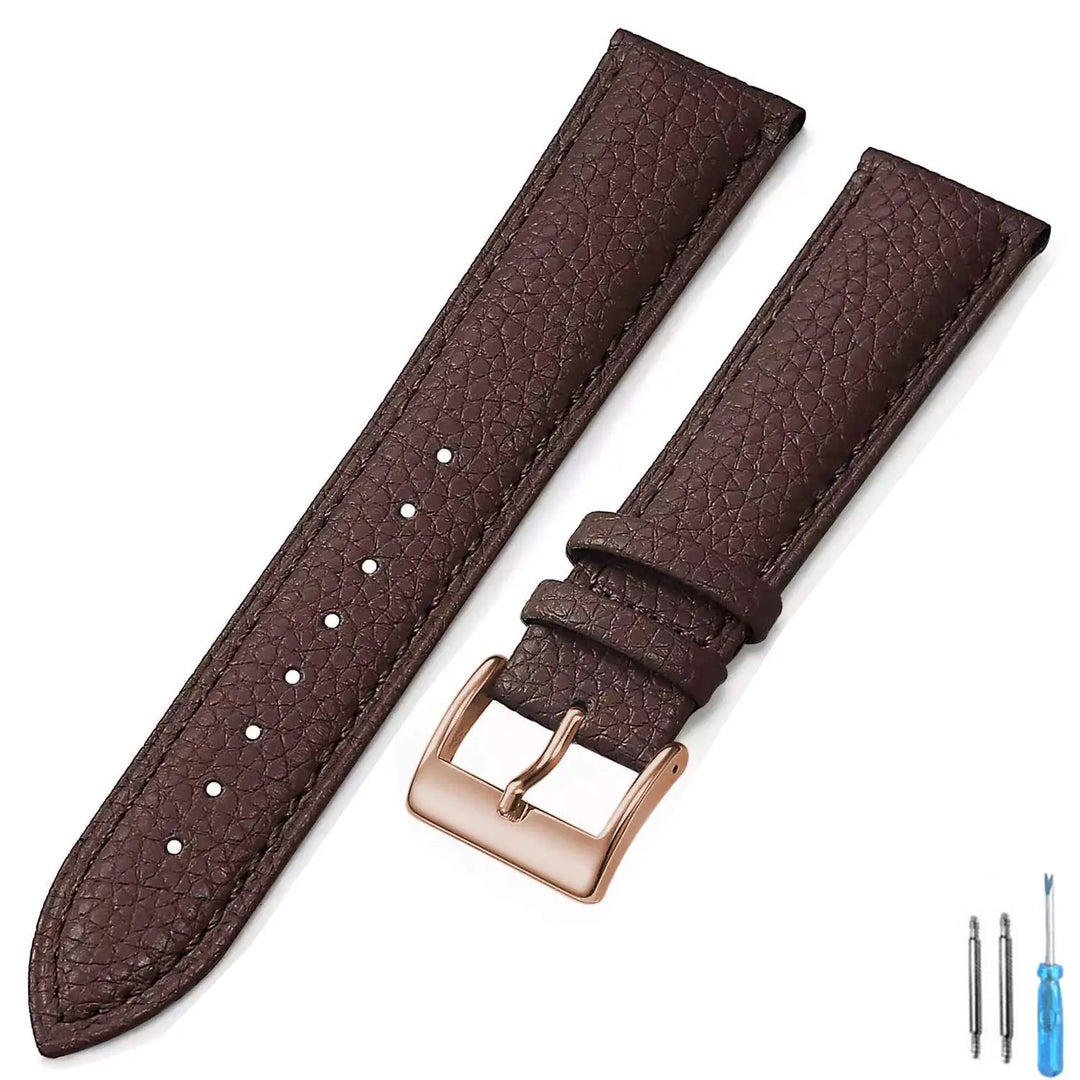 Genuine Leather Watch Band 18mm 20mm 22mm 24mm Watch Strap for Man Women High-quality Wrist Watchband + Tool
