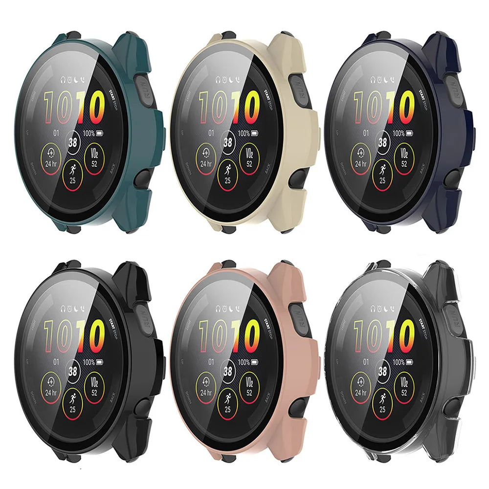 PC+Glass Full Protective Case for Garmin Forerunner 265/265S