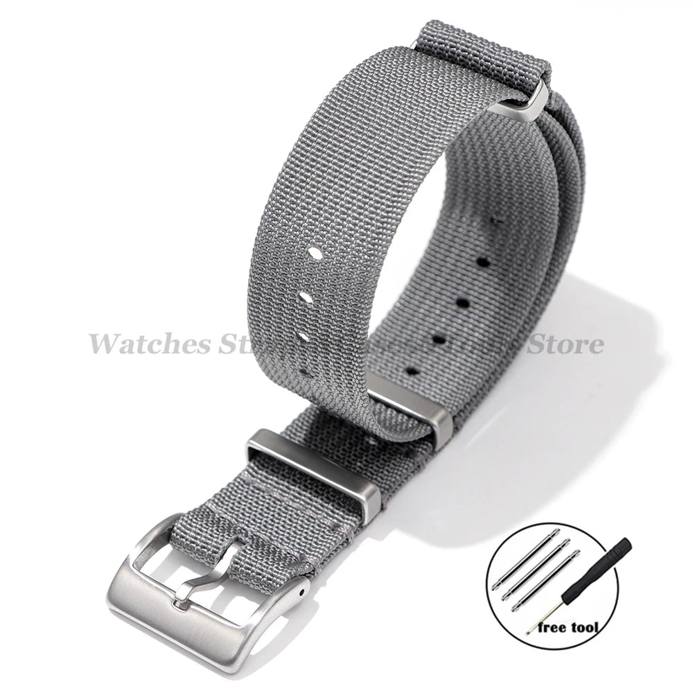 Nylon Ribbed Watch Band 18mm 20mm 22mm for Xiaomi Redmi Watch 3 Lite/Active for Smartwatch Universal Wristband Watch Accessories