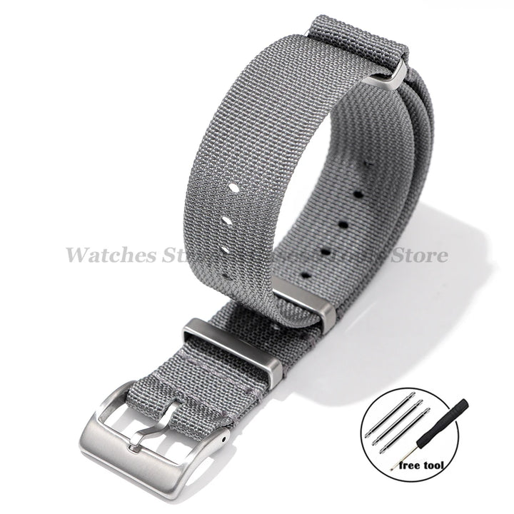 Nylon Ribbed Watch Band 18mm 20mm 22mm for Xiaomi Redmi Watch 3 Lite/Active for Smartwatch Universal Wristband Watch Accessories