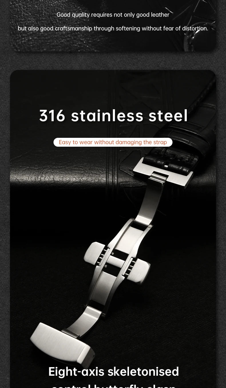 MAIKES Calf Leather Watch Strap Quick Release Bracelet For Longines Omega IWC Watchbands 20mm 21mm 22mm Watch Band