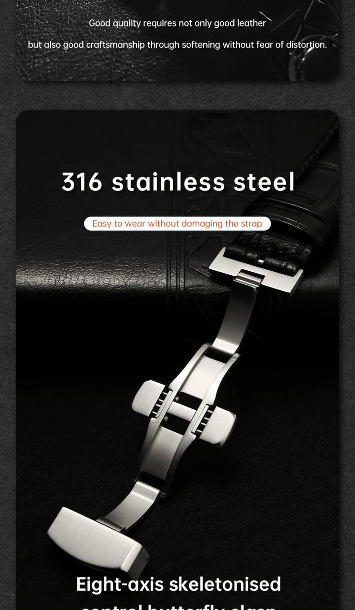 MAIKES Calf Leather Watch Strap Quick Release Bracelet For Longines Omega IWC Watchbands 20mm 21mm 22mm Watch Band