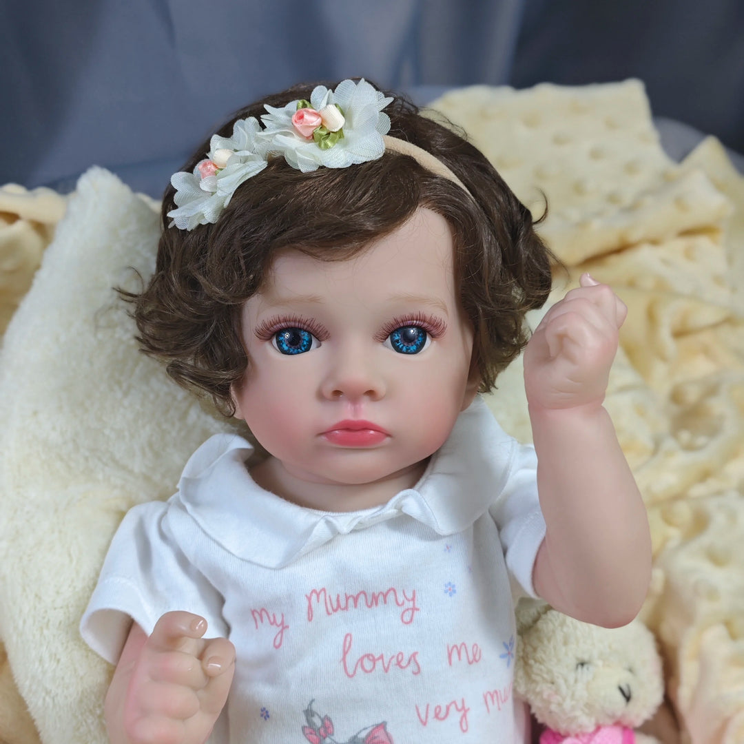 53 cm Tutti Full Body Vinyl Reborn Doll – Waterproof, Lifelike 3D Skin & Visible Veins