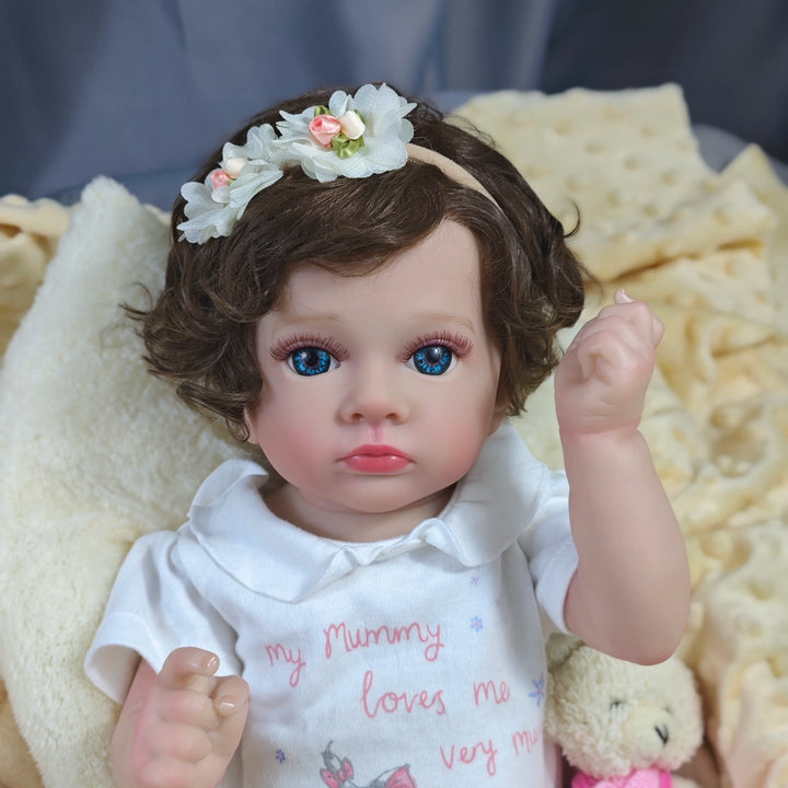53 cm Tutti Full Body Vinyl Reborn Doll – Waterproof, Lifelike 3D Skin & Visible Veins