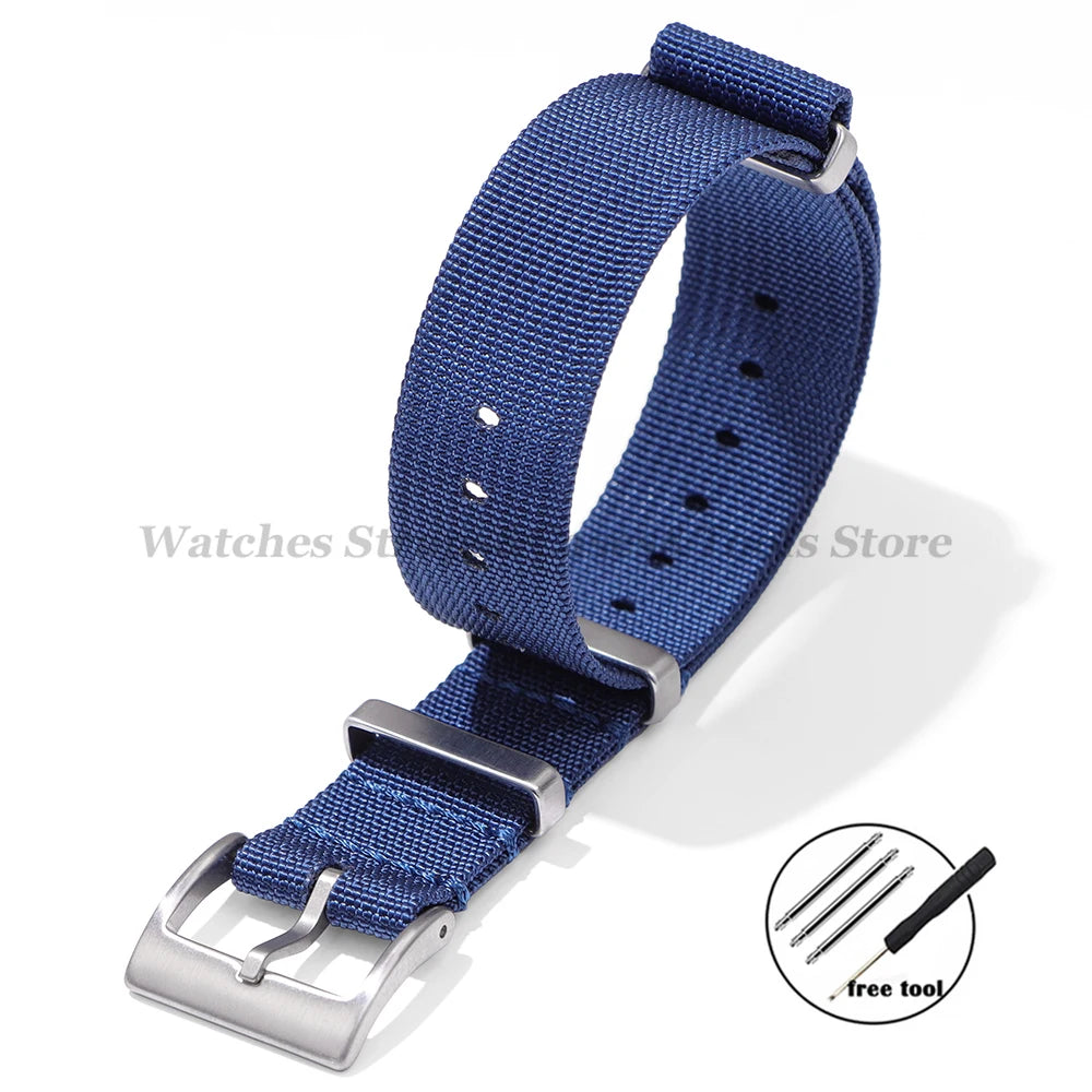 Nylon Ribbed Watch Band 18mm 20mm 22mm for Xiaomi Redmi Watch 3 Lite/Active for Smartwatch Universal Wristband Watch Accessories