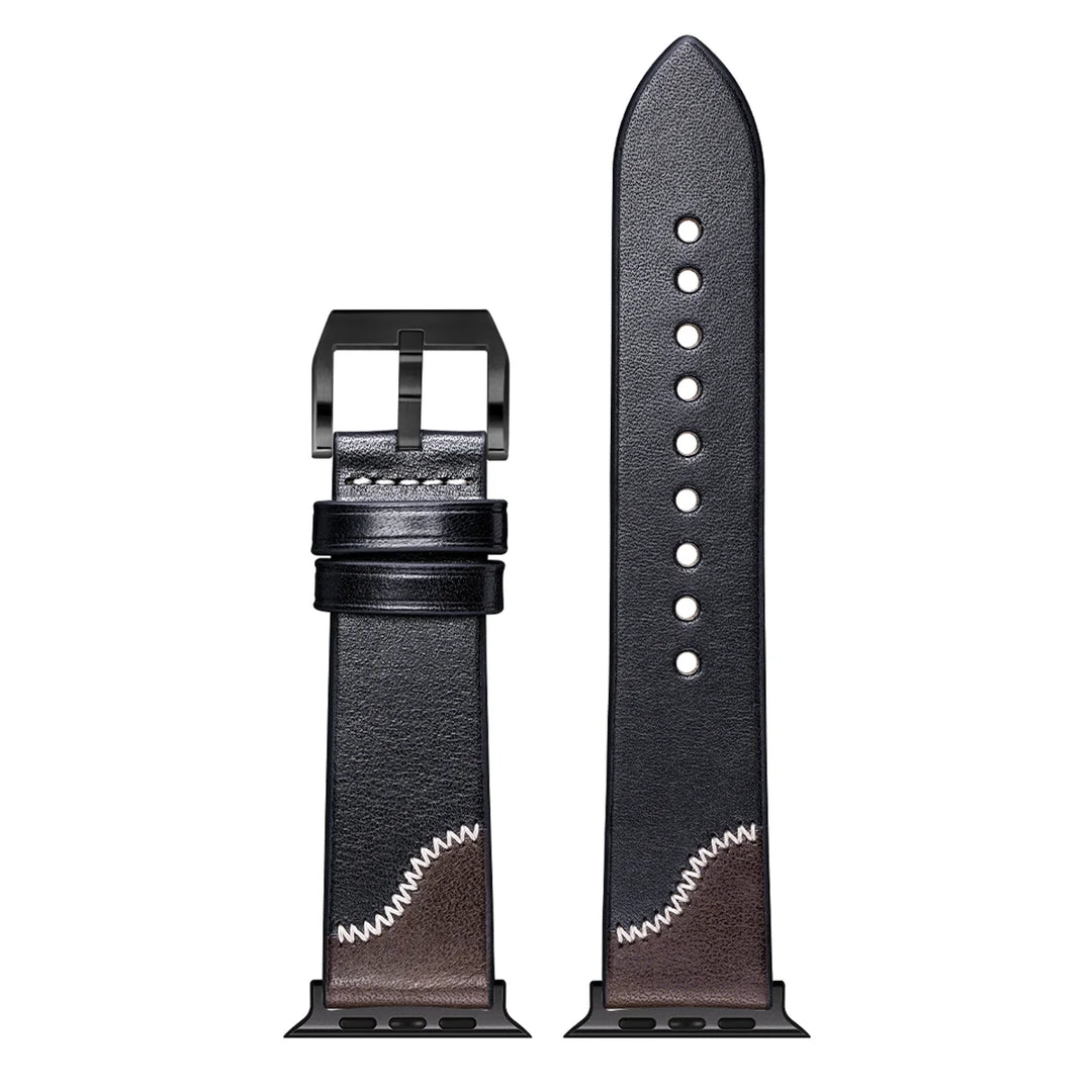 Bicolor Leather Apple Watch Band Series 10 & Ultra 41–49mm – MAIKES